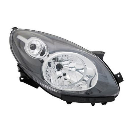 Faro delantero derecho H4 negro Renault Twingo 2 fase 1 2007-2011