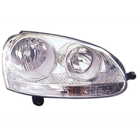 Faro delantero derecho H7/H7 fondo cromado Volkswagen Golf 5 2003-2008