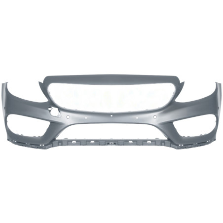 Parachoques delantero imprimado con huecos para sensores de radar modelo AMG Mercedes Clase C W205 fase 1 2014-2018
