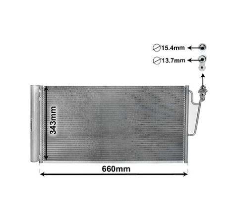 Condensador de aire acondicionado con Mini One / Cooper R56 cilindro 2006-2010