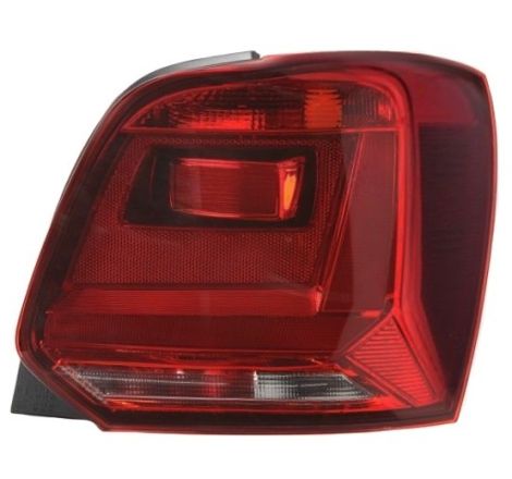 Piloto trasero derecho blanco y rojo, fondo negro Volkswagen Polo 5 2014-2017