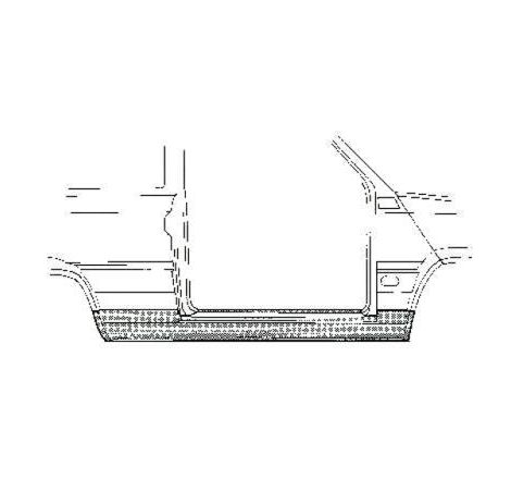Bas de caisse droit Fiat Panda 1 1986-2003