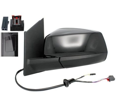 Retrovisor abatible eléctricamente izquierdo negro brillante calefactable side Volkswagen Caddy 5 (SB-SK) desde 2021