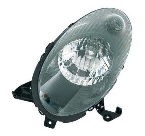 Faro delantero izquierdo H4 fondo negro Nissan Micra K12 fase 1 y 2 2003-2007
