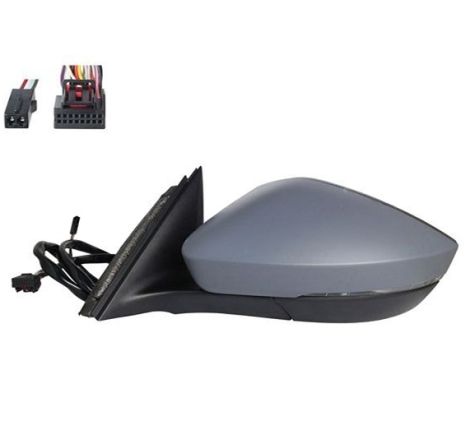 Retrovisor plegable eléctricamente izquierdo imprimado calefactable cortesía memoria Skoda Superb 3V 2015-2024