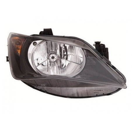 Faro delantero derecho H4 negro Seat Ibiza 4 6J5, 6P1 fase 2 y 3 2012-2017