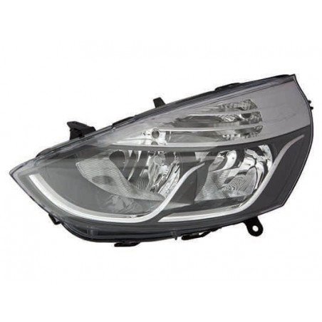 Faro delantero izquierdo H1/H7 negro moldura cromada Renault Clio 4 fase 1 2012-2016